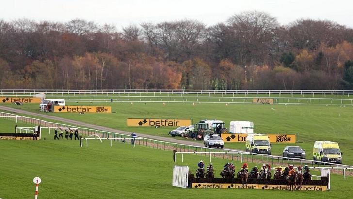 View of Haydock on Betfair Chase day